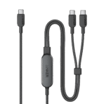 Cáp Sạc Nhanh C to 2C 2-in-1 ANKER A8895 140W (1.2m, 480Mbps, Nylon Braided Cable)