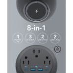 Đế Sạc Đứng Không Dây Từ Tính 8-in-1 ANKER 637 MagGo A9137 65W (Sạc Không Dây 7.5W, PowerIQ™ 3.0, ActiveShield™ 2.0,  1*Magnetic Wireless + 3*AC Outlets + 2*USB-A + 2*USB-C, 1.5m AC Power Cord) - Ảnh 4