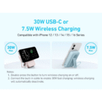 Pin Dự Phòng Từ Tính Kiêm Sạc Không Dây Qi Kèm Cáp Type-C ANKER Zolo A1685 10000mAh 30W (With Stand, Sạc Không Dây 7.5W) - Ảnh 4
