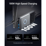 Trạm Sạc Đa Năng ANKER 727 GaNPrime A9126 100W (GaNPrime™, ActiveShield™ 2.0,  1*Wireless charging dock + 2*USB-C + 2*USB-A + 2*AC Outlets) - Ảnh 4