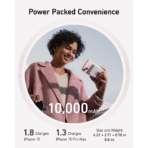Pin Dự Phòng Từ Tính Kiêm Sạc Không Dây Qi2 1C ANKER Maggo A1654 10000mAh 27W (With Stand, Sạc Không Dây Chuẩn Qi2 15W, Smart Digital Display, Wireless PowerIQ) - Ảnh 5