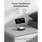 Đế Sạc Đứng Không Dây Từ Tính 2-in-1 Qi2 ANKER MagGo A2544 15W (Xoay Ngang 360° & Dọc 45°, Sạc Không Dây Chuẩn Qi2, Dual LED Charging Indicators) - Ảnh 5