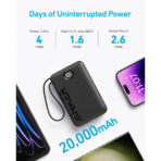 Pin Dự Phòng ANKER Prime A1647 20000mAh 22.5W (Digital Display, ActiveShield™ 2.0, With Built-In USB-C cable, C+A) - Ảnh 8