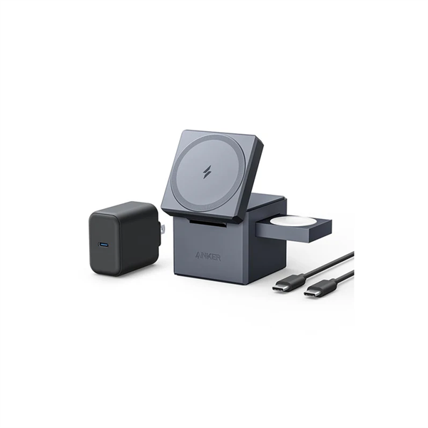 Đế Sạc Không Dây 3-in-1 ANKER Cube MagSafe Y1811 15W (60° Adjustment)