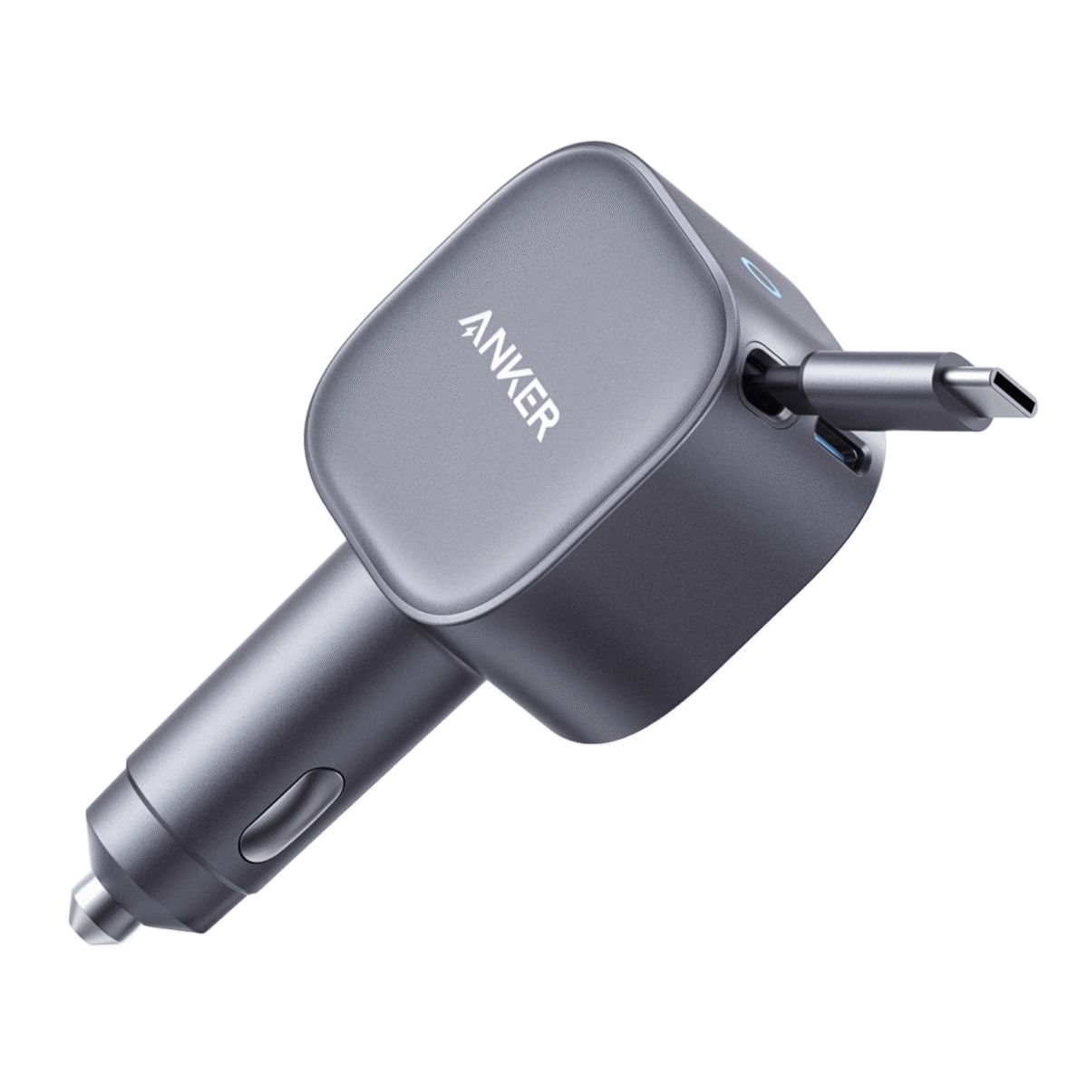Tẩu Sạc Ô Tô ANKER A2738 75W (With Built-In Retractable Type-C Cable, ActiveShield™ 3.0, 1C) - Ảnh 1