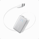 Pin Dự Phòng ANKER Nano A1638 10000mAh 45W (2*Type-C + 1*USB-A,With Built-In Retractable Type-C Cable, Smart LED Display)