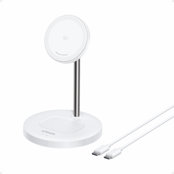 Đế Sạc Đứng Không Dây Từ Tính 2-in-1 Qi2 ANKER MagGo A2544 15W (Xoay Ngang 360° & Dọc 45°, Sạc Không Dây Chuẩn Qi2, Dual LED Charging Indicators)