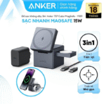 Đế Sạc Không Dây 3-in-1 ANKER Cube MagSafe Y1811 15W (60° Adjustment) - Ảnh 2