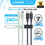 Cáp Sạc Nhanh C to C ANKER 543 A80E5 240W (0.9m, 480Mbps, Nylon Braided Cable) - Ảnh 2