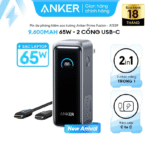 Pin Dự Phòng Kiêm Củ Sạc ANKER Prime Fusion A1339 9600mAh 65W (1.3inch LCD Display, MultiProtect System, 2*Type-C Port, Kèm Cáp C to C 100W) - Ảnh 2