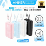 Pin Dự Phòng Kèm Cáp Type-C ANKER Zolo A1688 10000mAh 30W (USB + Type-C Port, Digital Display) - Ảnh 2