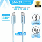 Cáp Sạc Nhanh C to C ANKER Zolo A8060 240W (1m, 480Mbps, Nylon Braided) - Ảnh 2