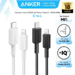 Cáp Sạc Nhanh C to Lightning ANKER 322 A81B5 30W (480Mbps, MFi Certified, Nylon Braided Cable) - Ảnh 2