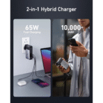 Pin Dự Phòng Kiêm Củ Sạc ANKER 733 Fusion GaNPrime A1651 10000mAh 65W (ActiveShield™ 2.0,  MultiProtect System, 2C+1A) - Ảnh 2