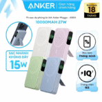 Pin Dự Phòng Từ Tính Kiêm Sạc Không Dây Qi2 1C ANKER Maggo A1654 10000mAh 27W (With Stand, Sạc Không Dây Chuẩn Qi2 15W, Smart Digital Display, Wireless PowerIQ) - Ảnh 2