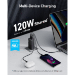 Củ Sạc Nhanh ANKER 737 GaNPrime A2148 120W (PowerIQ™ 4.0, ActiveShield™ 2.0, GaN II, Anker GaNPrime™, 2C+1A) - Ảnh 3