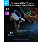 Đế Sạc Đứng Không Dây ANKER Prime A25X7 25W (3-in-1, Aerospace-Grade TEC Active Cooling, Live Charging Display) - Ảnh 3