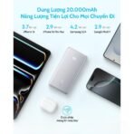 Pin Dự Phòng ANKER Zolo A110E 20000mAh 22.5W (1*Type-C + 1*USB-A Port + Type-C Built-in Cable, Digital Display) - Ảnh 4