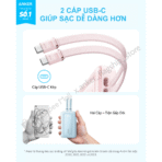 Pin Dự Phòng ANKER Zolo A1681C 20000mAh 45W (1*Type-C + 1*USB-A Port, With Dual Built-in Type-C Cable) - Ảnh 8