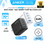 Củ Sạc Nhanh ANKER A121C 70W (3*Type-C + 1*USB-A Port, ActiveShield™ 2.0) - Ảnh 2