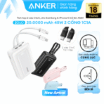 Pin Dự Phòng ANKER Zolo A1681C 20000mAh 45W (1*Type-C + 1*USB-A Port, With Dual Built-in Type-C Cable) - Ảnh 2