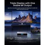 Trạm Sạc Để Bàn Đa Năng 14-in-1 ANKER Prime A83B3 (Triple Display with DisplayLink, 140W Max, Smart Display, Triple 4K@60Hz, Cooling Fan, for macOS and Windows) - Ảnh 4