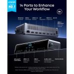 Trạm Sạc Để Bàn Đa Năng 14-in-1 ANKER Prime A83B3 (Triple Display with DisplayLink, 140W Max, Smart Display, Triple 4K@60Hz, Cooling Fan, for macOS and Windows) - Ảnh 2