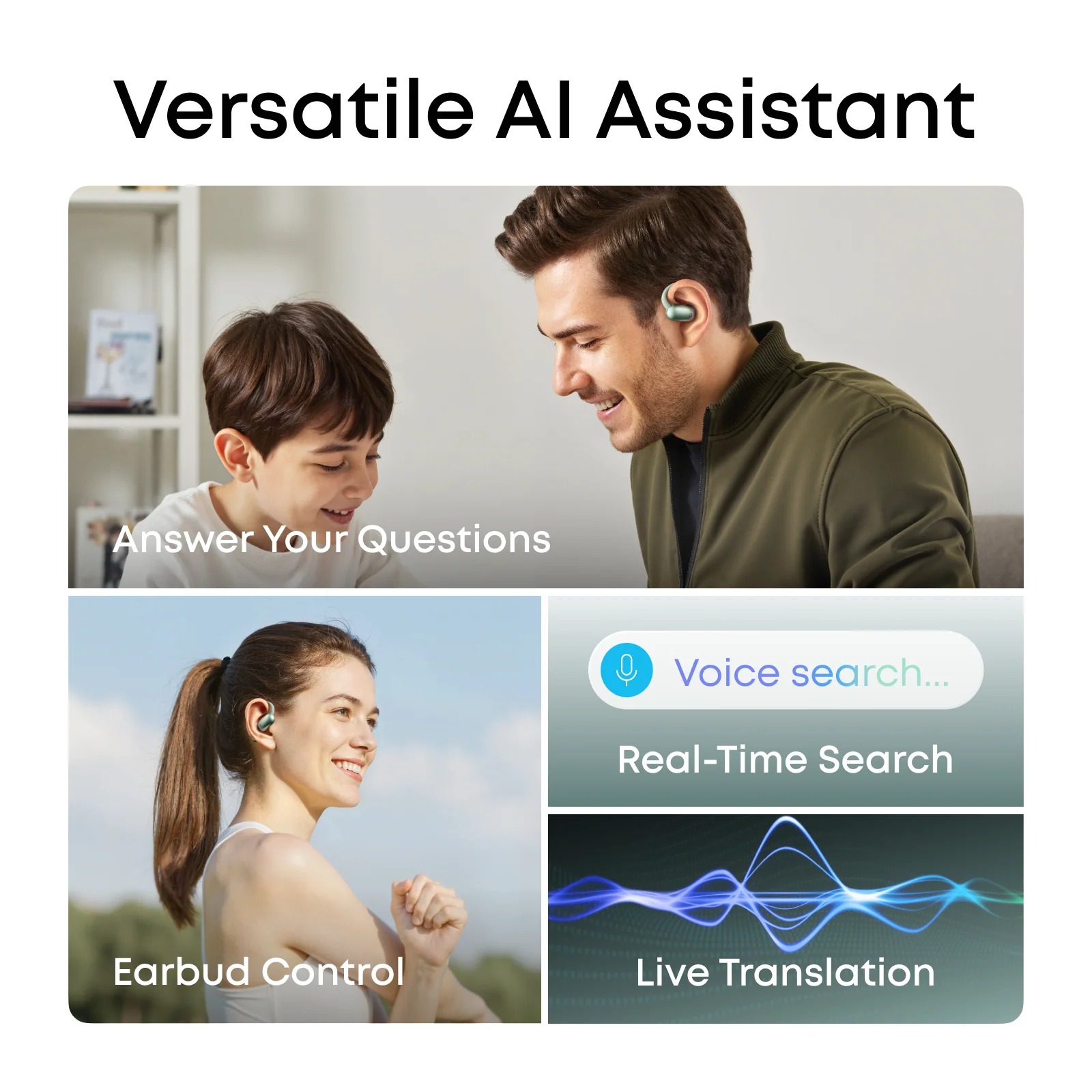 Tai Nghe Không Dây OWS SOUNDCORE AeroFit 2 (Bluetooth v5.4, 8.5H, IP55, BassUp™, Free Al Translation, Hi-Res Audio) - Ảnh 4