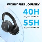 Tai Nghe Chụp Tai Không Dây SOUNDCORE Space One (Bluetooth v5.3, 55H, Hi-Res Audio, Adaptive ANC, Multipoint Connection, Support App, AI 3 Mic) - Ảnh 2