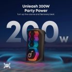 Loa Karaoke Di Động SOUNDCORE Rave 3S 200W (Bluetooth v5.3, 12H, Customizable Dynamic Light Show, Al Vocal Removal, Guitar / Mic Input, Link 100+ Speakers with Auracast, IPX5, 2 Wireless Microphones, BassUp™, Support App) - Ảnh 2