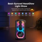 Loa Karaoke Di Động SOUNDCORE Rave 3S 200W (Bluetooth v5.3, 12H, Customizable Dynamic Light Show, Al Vocal Removal, Guitar / Mic Input, Link 100+ Speakers with Auracast, IPX5, 2 Wireless Microphones, BassUp™, Support App) - Ảnh 3
