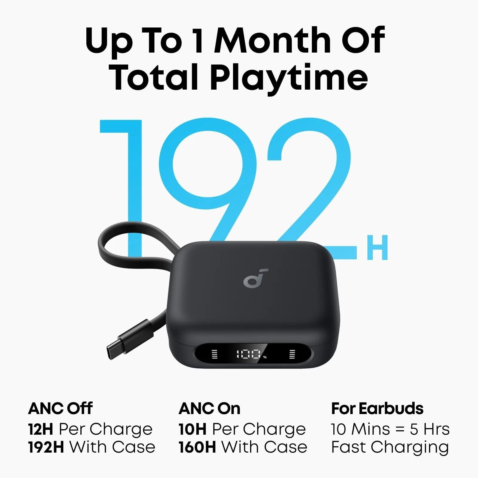 Tai Nghe Bluetooth TWS Kiêm Pin Dự Phòng 3000mAh 10W SOUNDCORE P41i (Bluetooth v5.3, 12H, BassUp™, AI 6 Mic, Adaptive ANC, IPX5, Google Fast Pair, Wireless Charging) - Ảnh 3