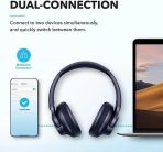 Tai Nghe Chụp Tai Không Dây SOUNDCORE Q20i (Bluetooth v5.0, 60H, Hybrid ANC, ENC 2 Mic, BassUp™, 40mm Drivers, Dual-Connections, Support App, Hi-Res certified audio via the AUX cable) - Ảnh 3