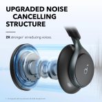 Tai Nghe Chụp Tai Không Dây SOUNDCORE Space One (Bluetooth v5.3, 55H, Hi-Res Audio, Adaptive ANC, Multipoint Connection, Support App, AI 3 Mic) - Ảnh 3