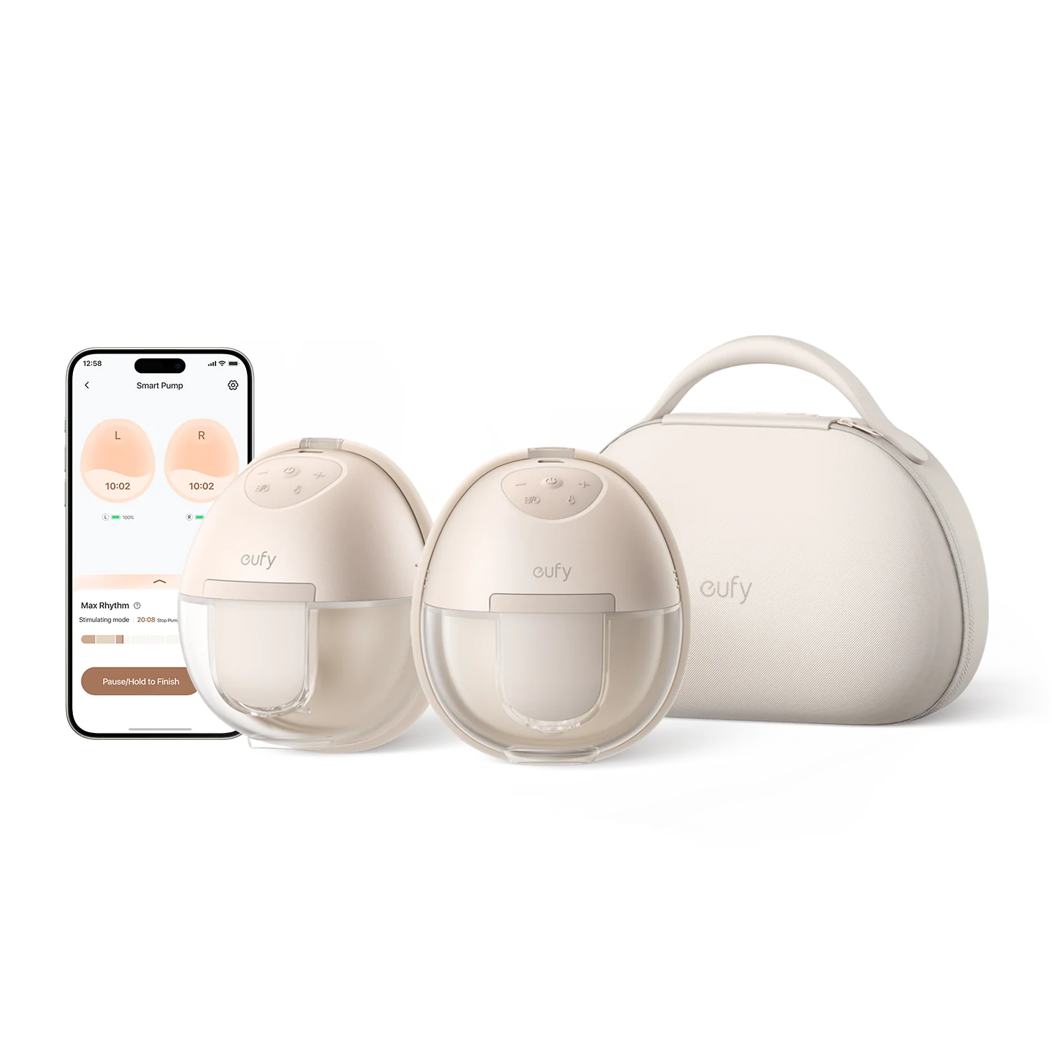 imageye___-_imgi_1_wearable-breast-pump-s1-pro_fdc39112-3423-4bf9-8697-89ebfcb42d26 Máy Hút Sữa Không Dây EUFY S1 Pro (5 Days Battery Life, HeatFlow™ heating technology with 7 temperature levels, 35°C–41°C Adjustable temperature, Support App) - Ảnh 1