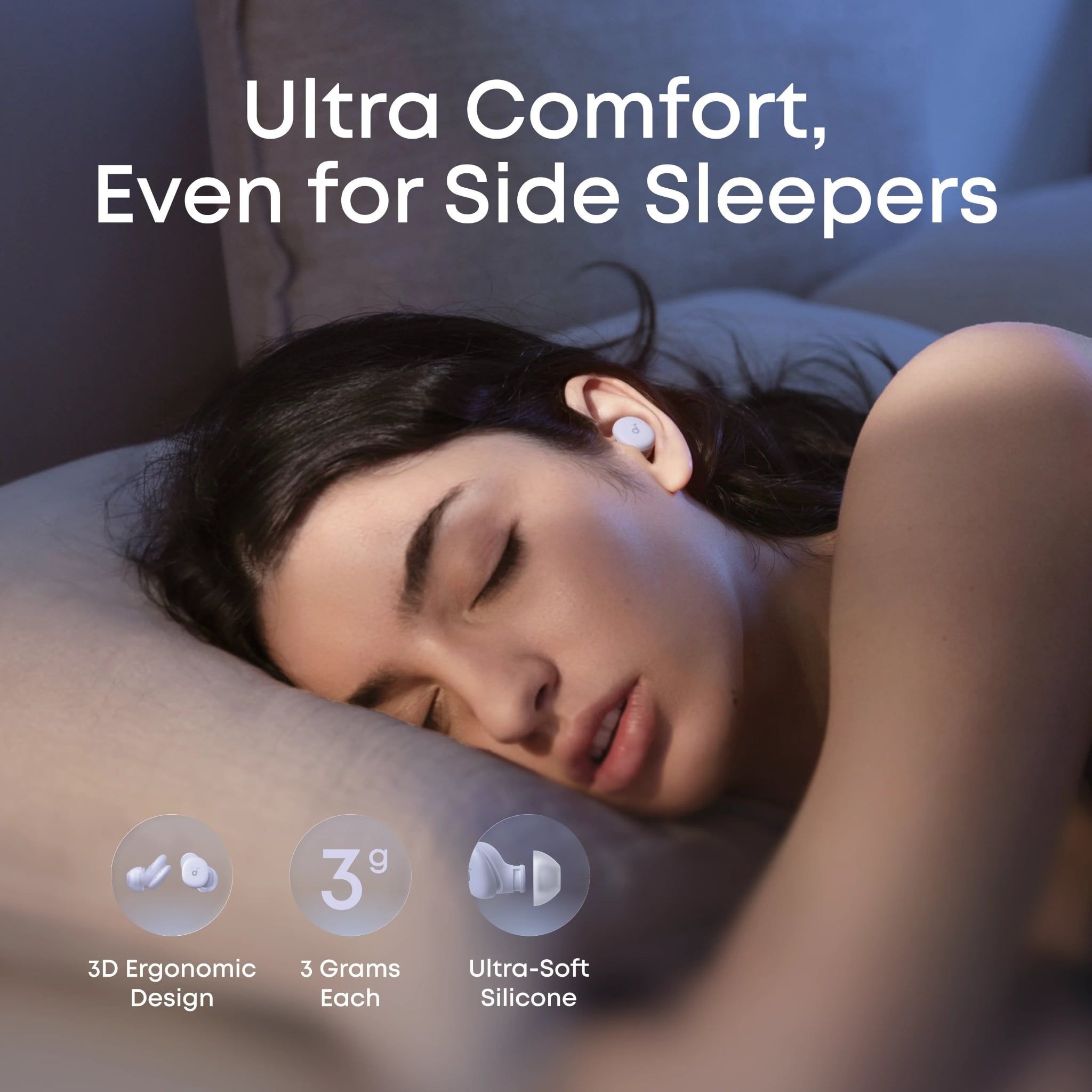 Tai Nghe Bluetooth TWS SOUNDCORE Sleep A30 (Bluetooth v5.4, 9H, IPX4, ANC Engineered for Sleep, Triple Noise Reduction System) - Ảnh 7