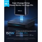 Đế Sạc Để Bàn 3 Cổng ANKER Prime A1903 150W (ActiveShield™ 4.0, With Pogo Pin + 2*Type-C + 1*USB-A port, Smart Digital Display, Control via App) - Ảnh 2